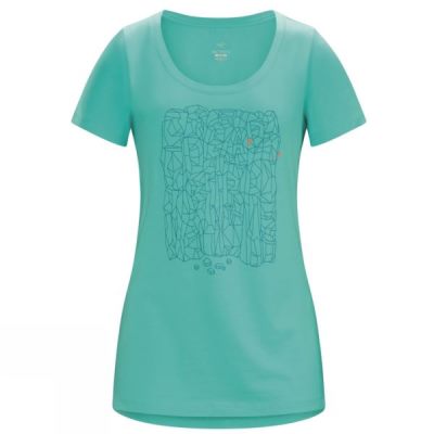 Playeras Arc'teryx Block S/S Mujer Verde - Chile FHK348965